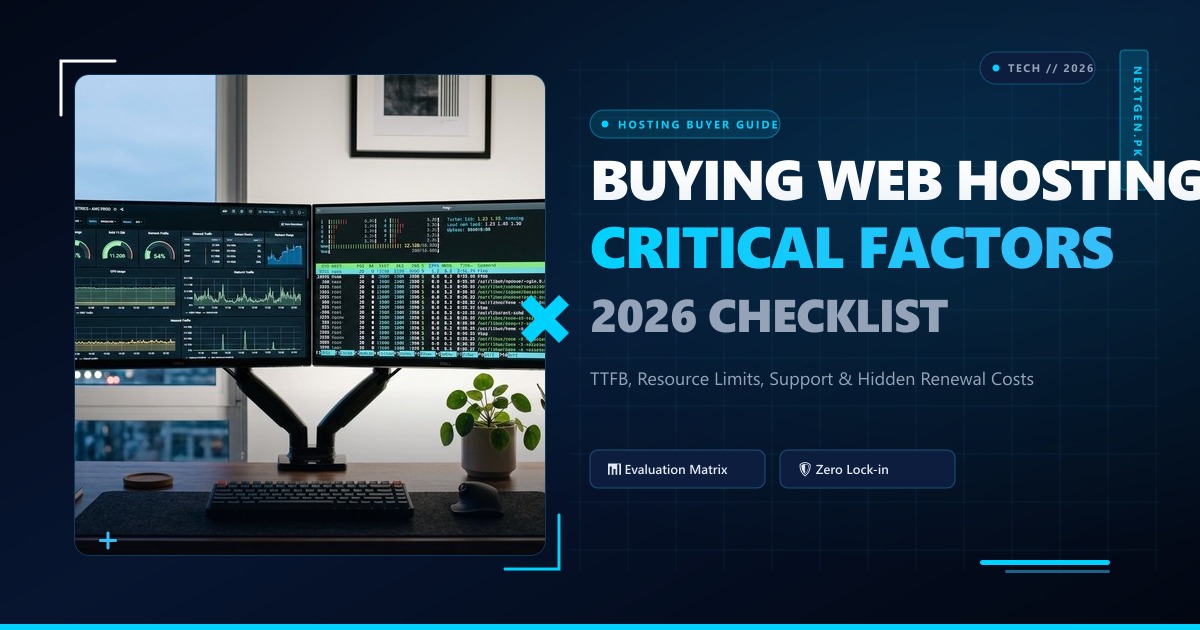 10 Factors to Consider Before Choosing Your Web Host (The 2026 Technical Buyer's Guide)