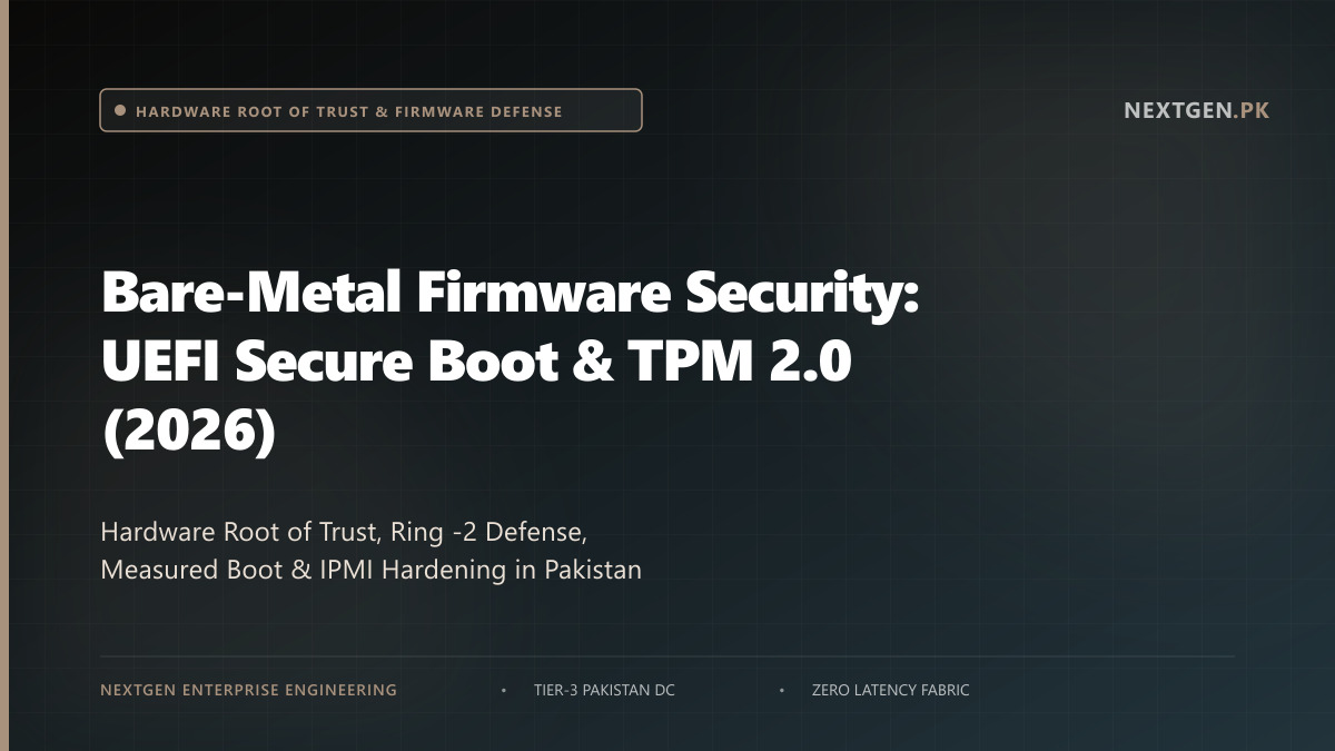 Bare-Metal Firmware Security: UEFI Secure Boot & TPM 2.0 (2026)