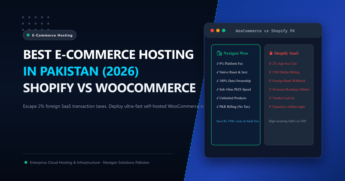 Best E-Commerce Hosting in Pakistan: Escaping the Shopify Dollar Tax with WooCommerce