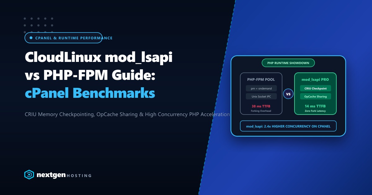 cPanel & CloudLinux mod_lsapi with CRIU Process Checkpointing: Instant PHP Worker Restoration and Cold-Start Latency Elimination