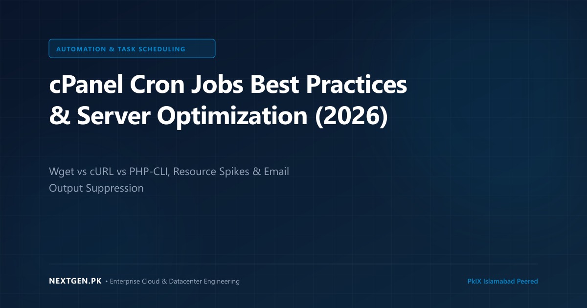 cPanel Cron Jobs Best Practices & Server Optimization (2026)