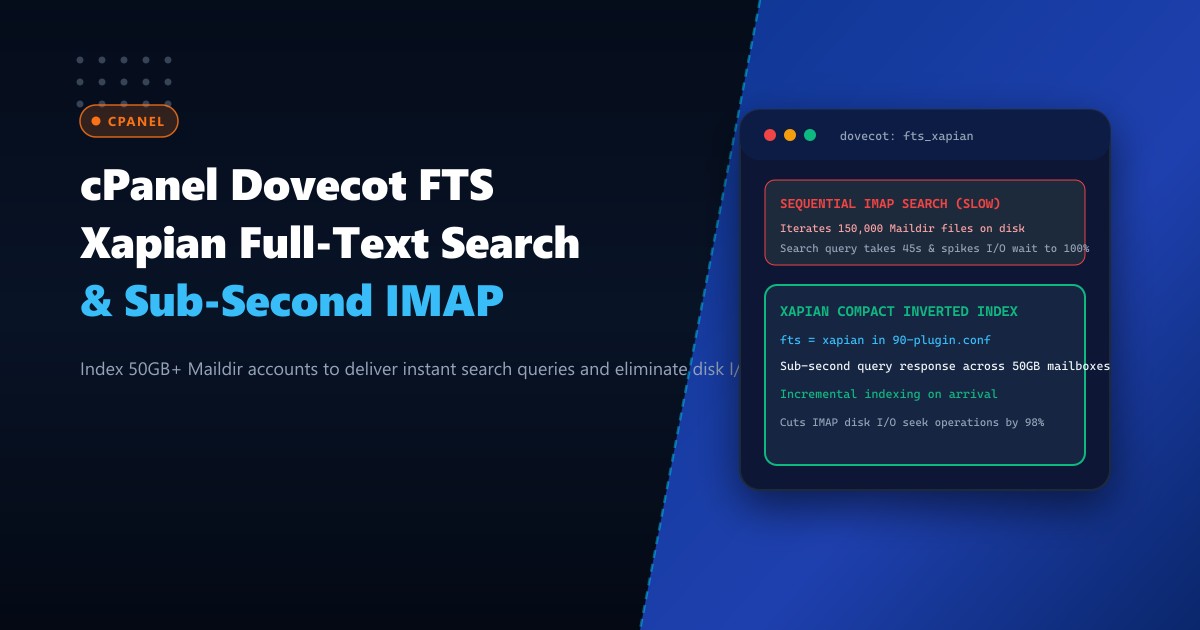 cPanel Dovecot FTS Xapian: High-Speed Full-Text Email Search for Enterprise Mailboxes