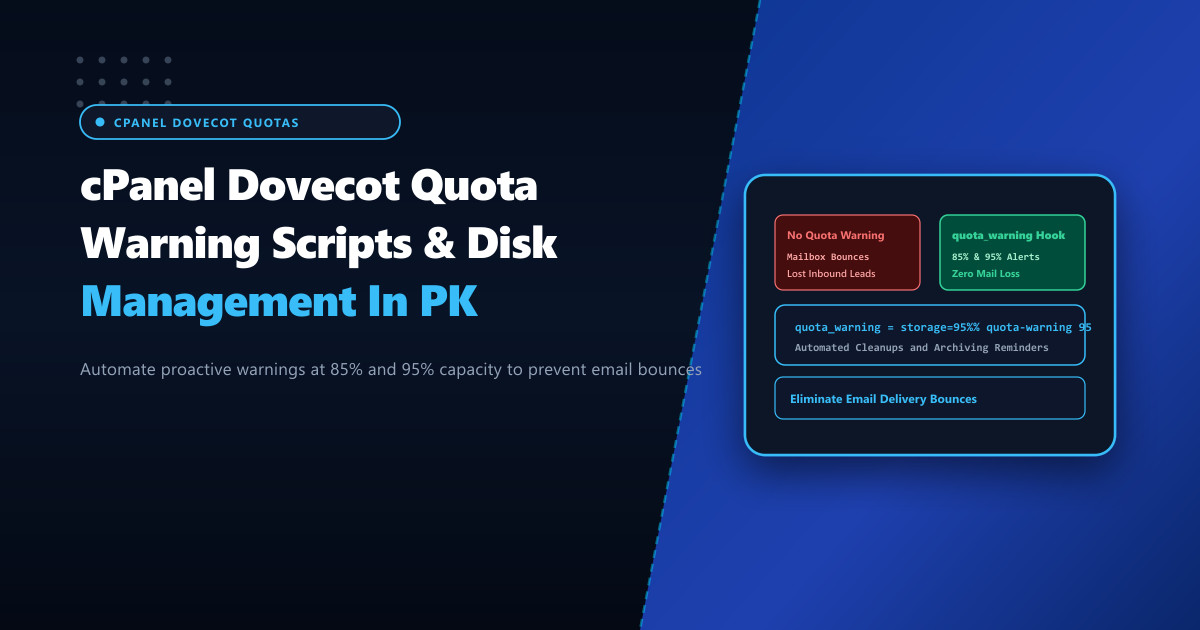 cPanel Dovecot Quota Warning Scripts & Disk Management in Pakistan