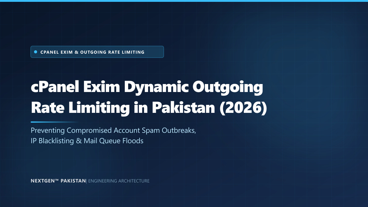 cPanel Exim Dynamic Outgoing Rate Limiting in Pakistan (2026)