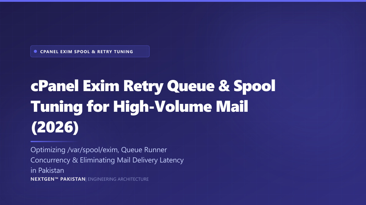 cPanel Exim Retry Queue & Spool Tuning for High-Volume Mail Delivery in Pakistan
