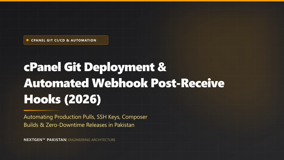 cPanel Git Deployment & Automated Webhook Post-Receive Hooks in Pakistan (2026)