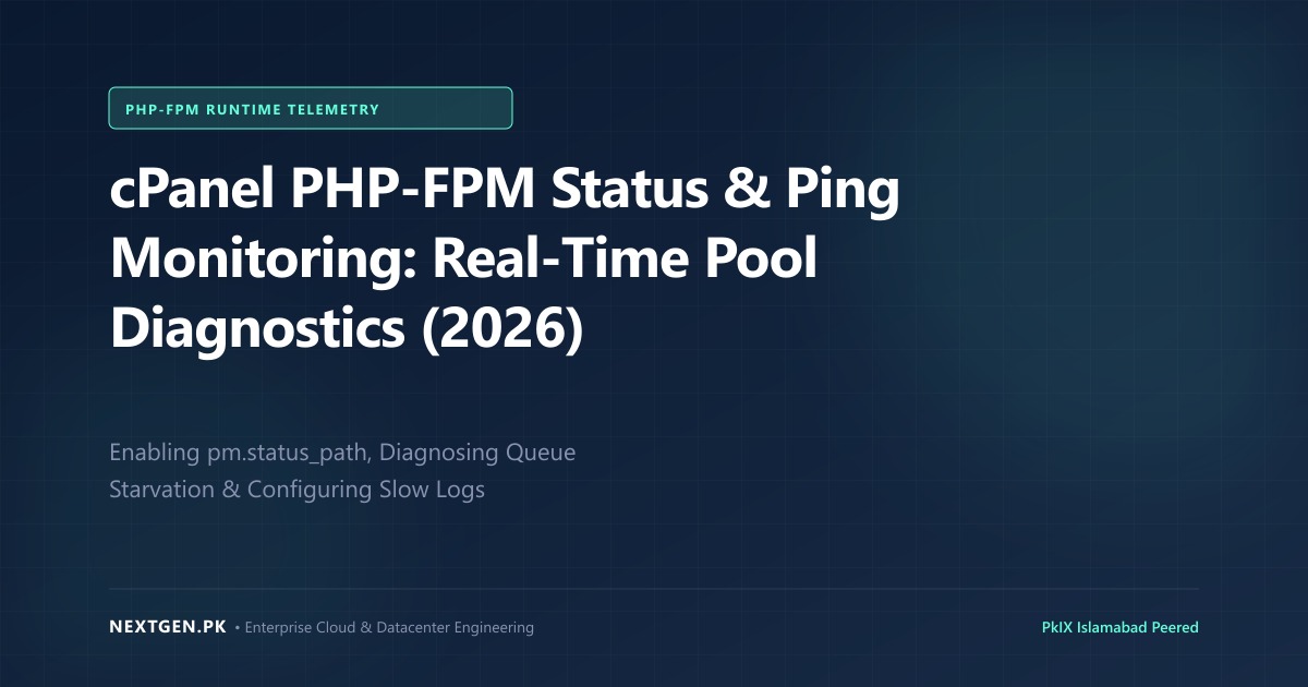 cPanel PHP-FPM Status & Ping Monitoring: Real-Time Pool Diagnostics (2026)