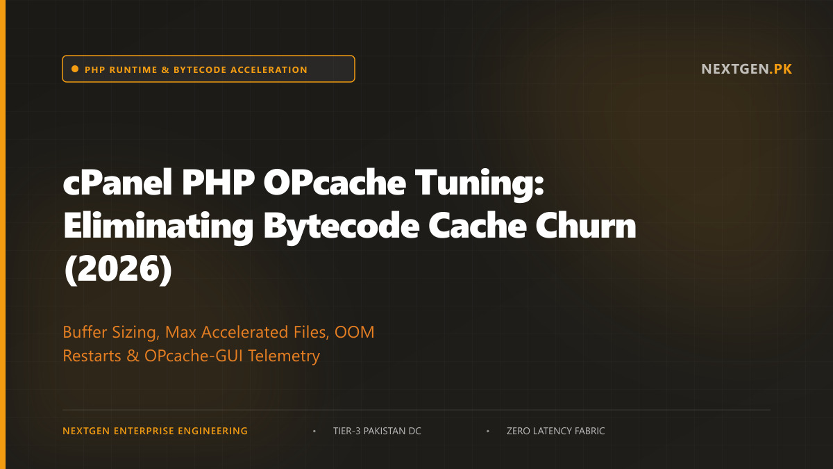 cPanel PHP OPcache Tuning: Eliminating Bytecode Cache Churn (2026)