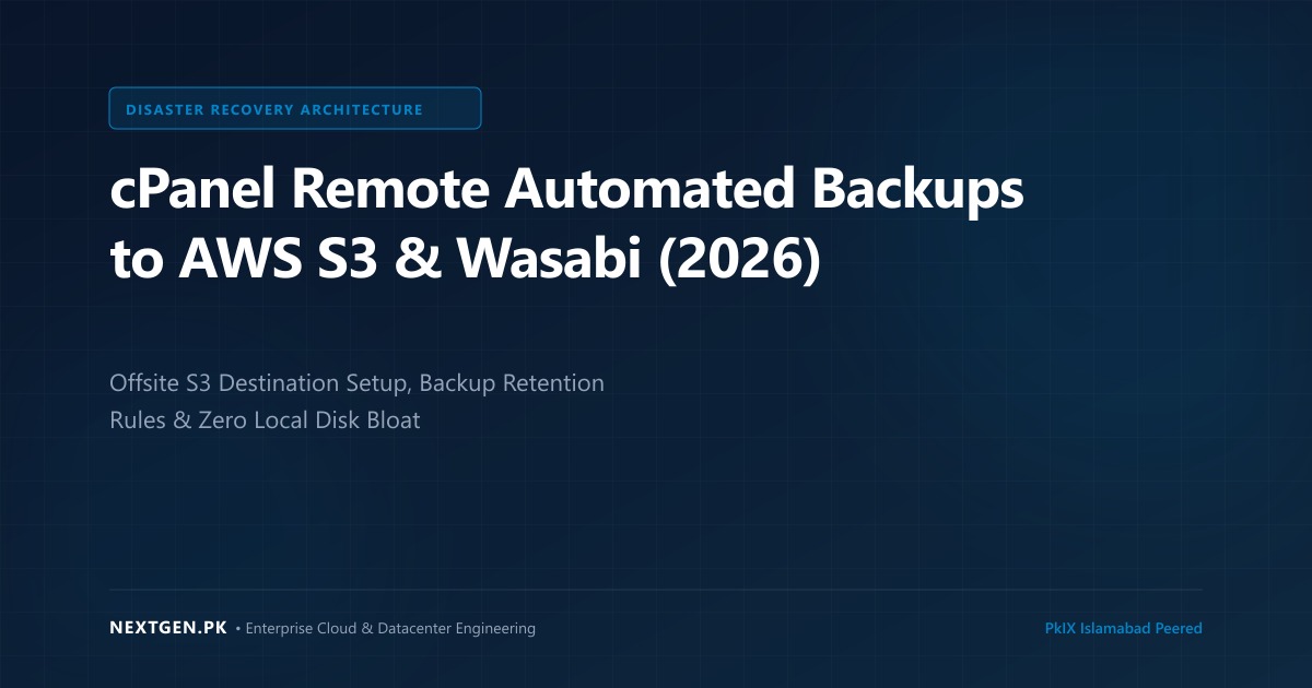 cPanel Remote Automated Backups to AWS S3 & Wasabi (2026)