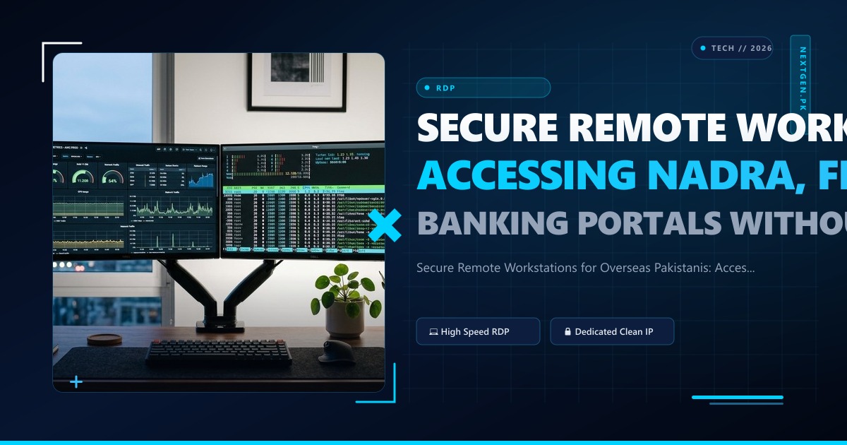 Secure Remote Workstations for Overseas Pakistanis: Accessing NADRA, FBR IRIS, SECP & Banking Portals Without Geo-Blocking