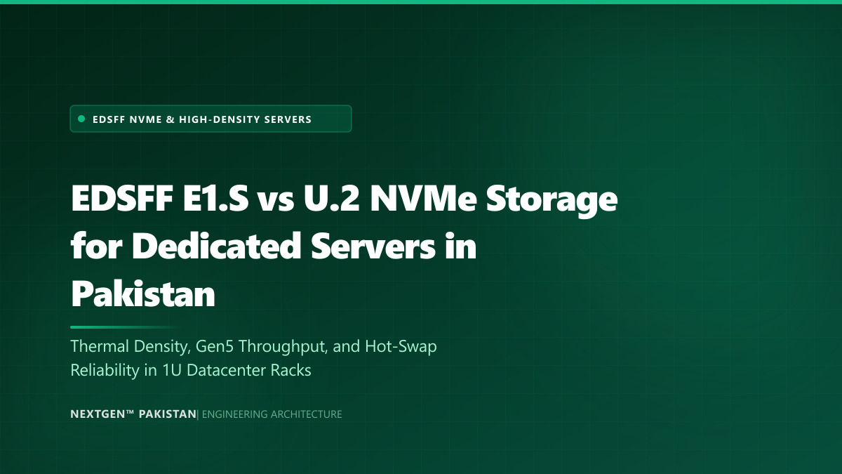 EDSFF E1.S vs U.2 NVMe Storage for Dedicated Servers in Pakistan (2026)