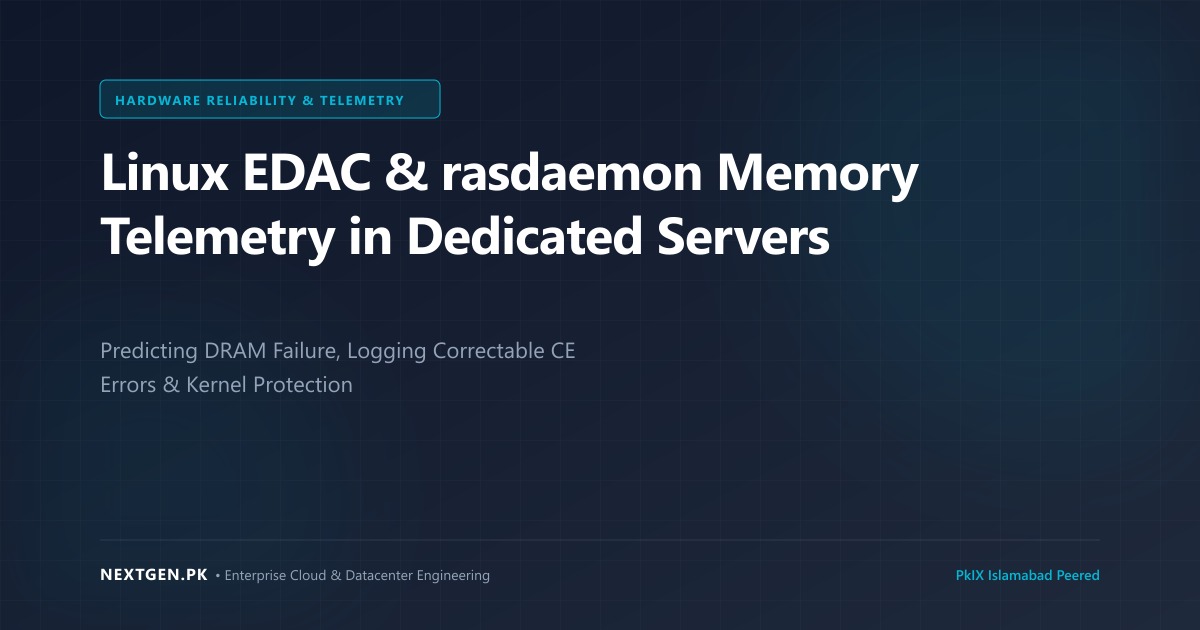 Linux EDAC & rasdaemon Memory Telemetry: Detecting ECC DRAM Degradation in Dedicated Servers