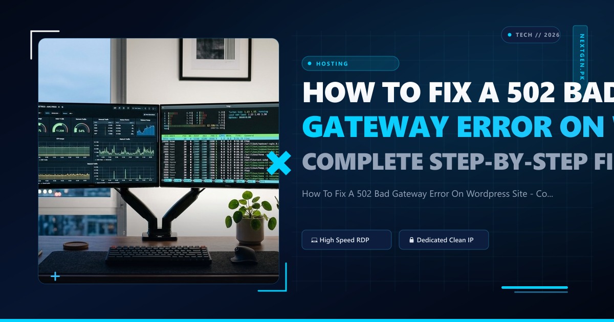 How To Fix A 502 Bad Gateway Error On Wordpress Site - Complete Step-by-Step Fix and Troubleshooting Guide