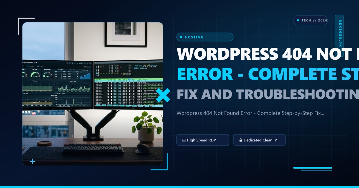 Wordpress 404 Not Found Error - Complete Step-by-Step Fix and Troubleshooting Guide
