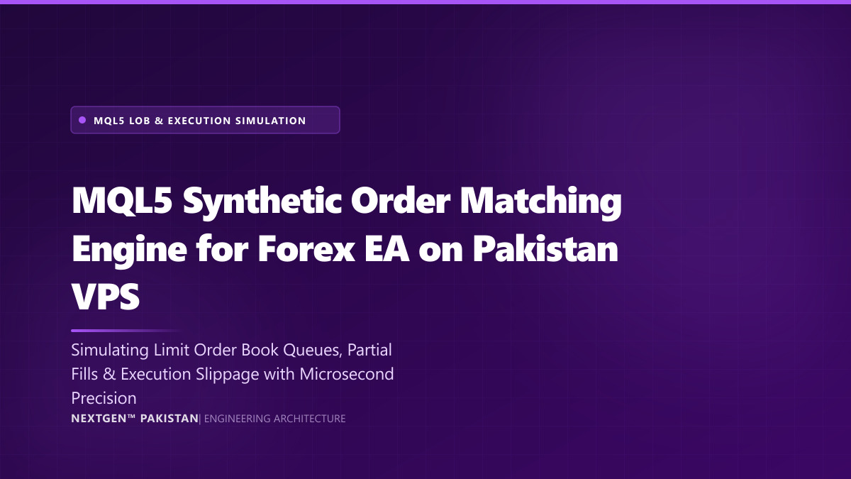 MQL5 Synthetic Order Matching Engine for Forex EA on Pakistan VPS (2026)