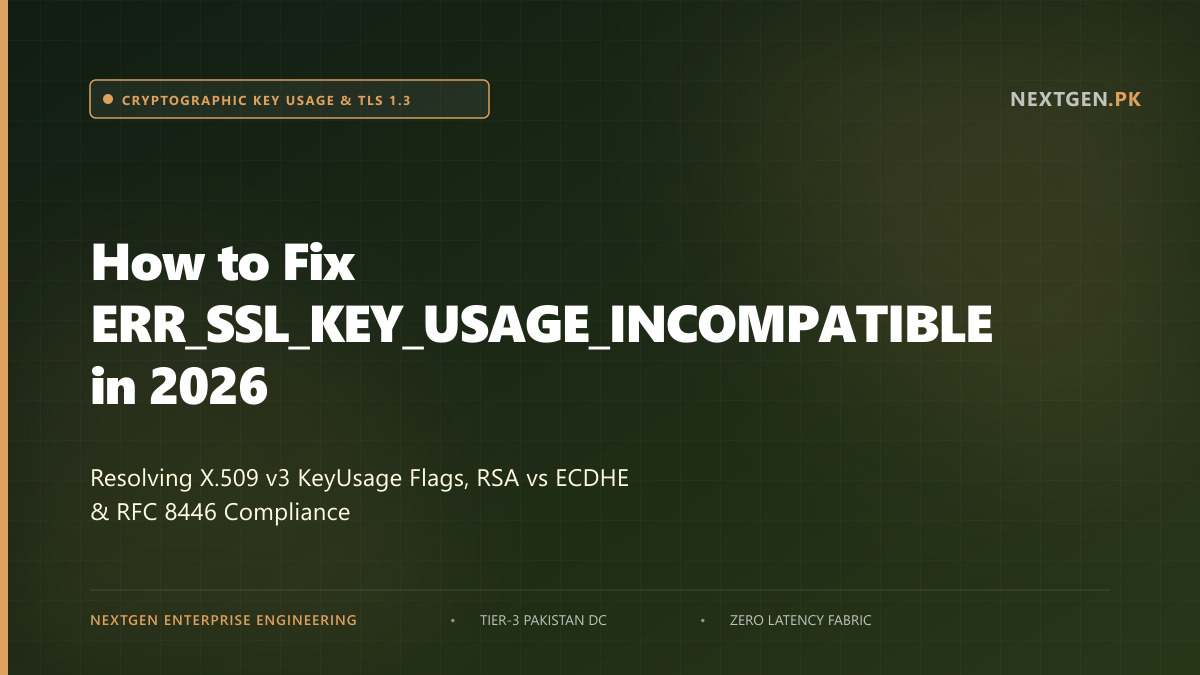 How to Fix ERR_SSL_KEY_USAGE_INCOMPATIBLE in 2026