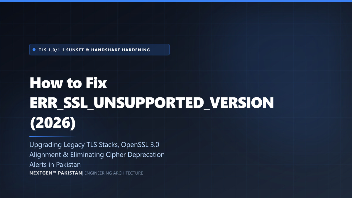 How to Fix ERR_SSL_UNSUPPORTED_VERSION in Chrome, OpenSSL & Nginx (2026)