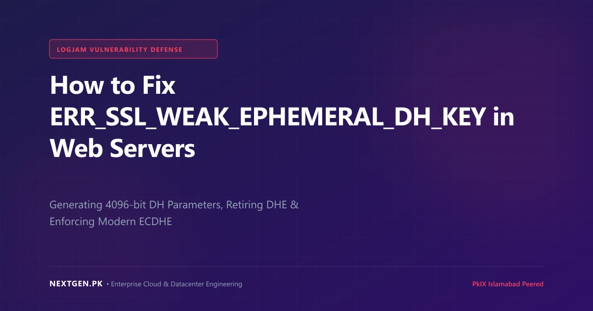 How to Fix ERR_SSL_WEAK_EPHEMERAL_DH_KEY in Nginx, Apache & Cloudflare (2026)