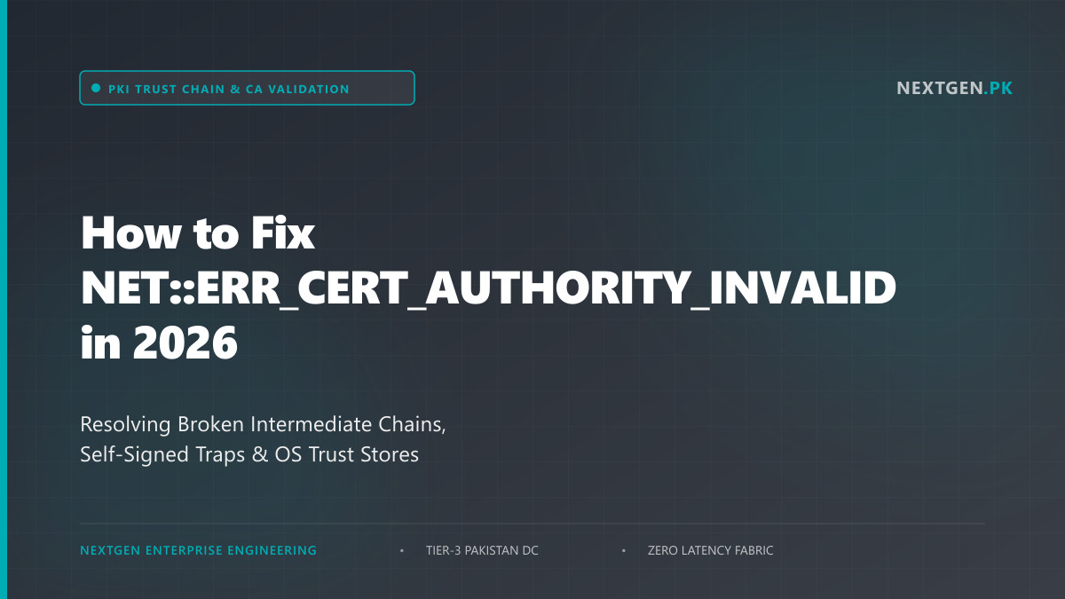 How to Fix NET::ERR_CERT_AUTHORITY_INVALID in 2026