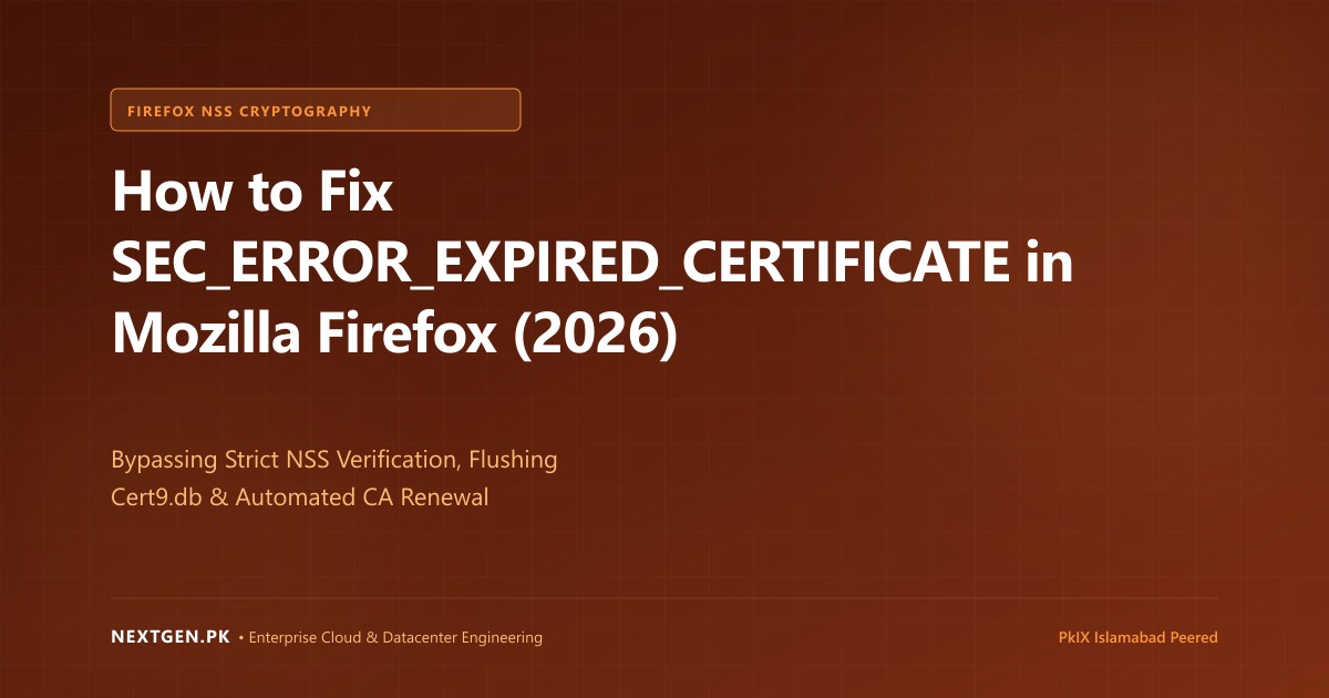 How to Fix SEC_ERROR_EXPIRED_CERTIFICATE in Mozilla Firefox (2026)