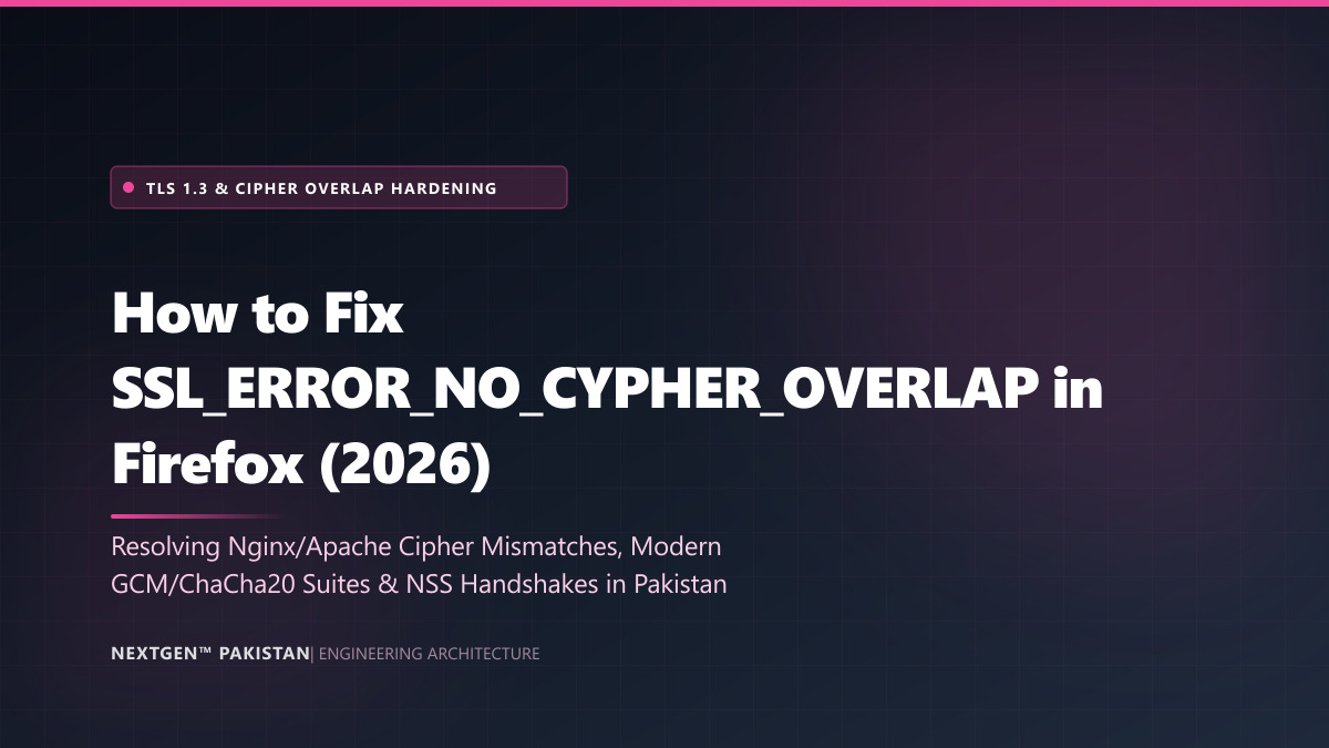 How to Fix SSL_ERROR_NO_CYPHER_OVERLAP in Firefox, Nginx & Apache (2026)