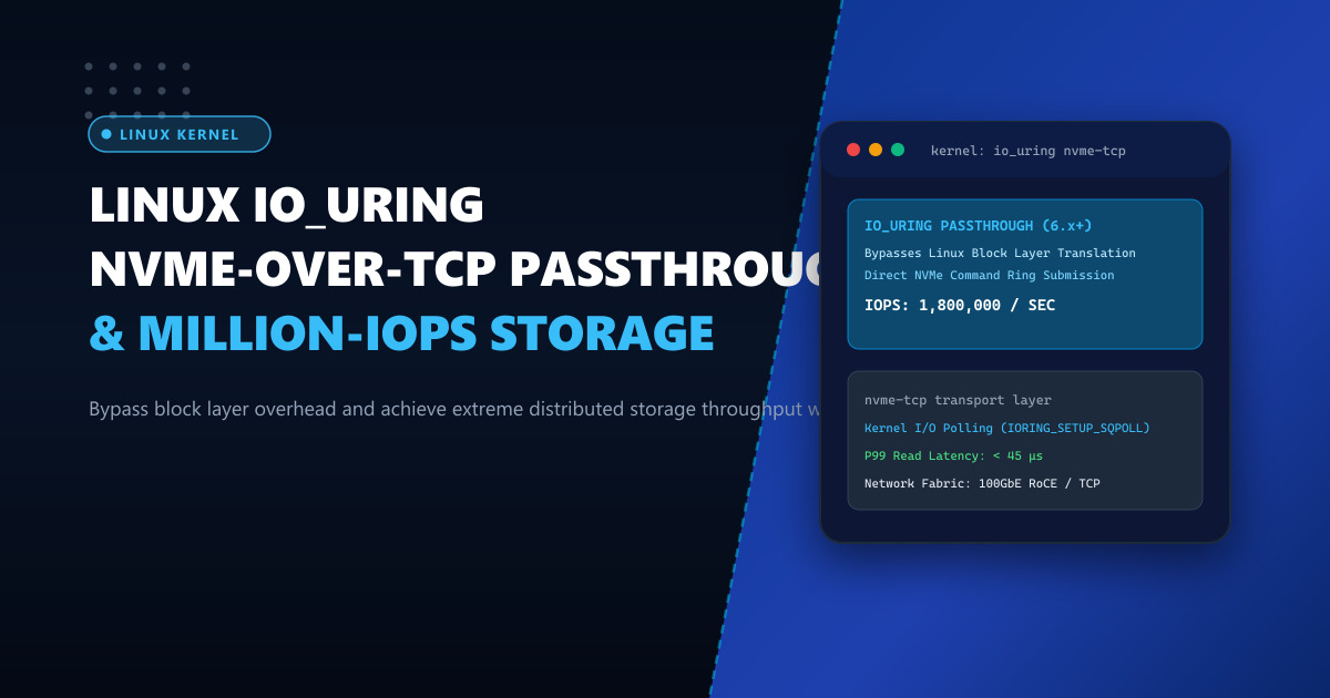 Linux io_uring NVMe-over-TCP Passthrough: Unlocking Million-IOPS Storage