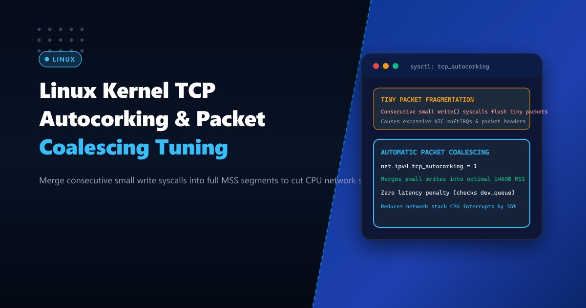 Linux Kernel TCP Autocorking & Packet Coalescing: Reducing CPU Network Interrupts