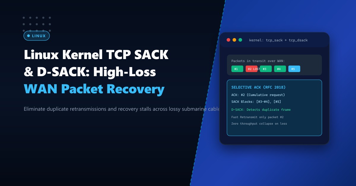 Linux Kernel TCP SACK & D-SACK: Optimizing Selective ACKs Across Lossy Pakistan WANs