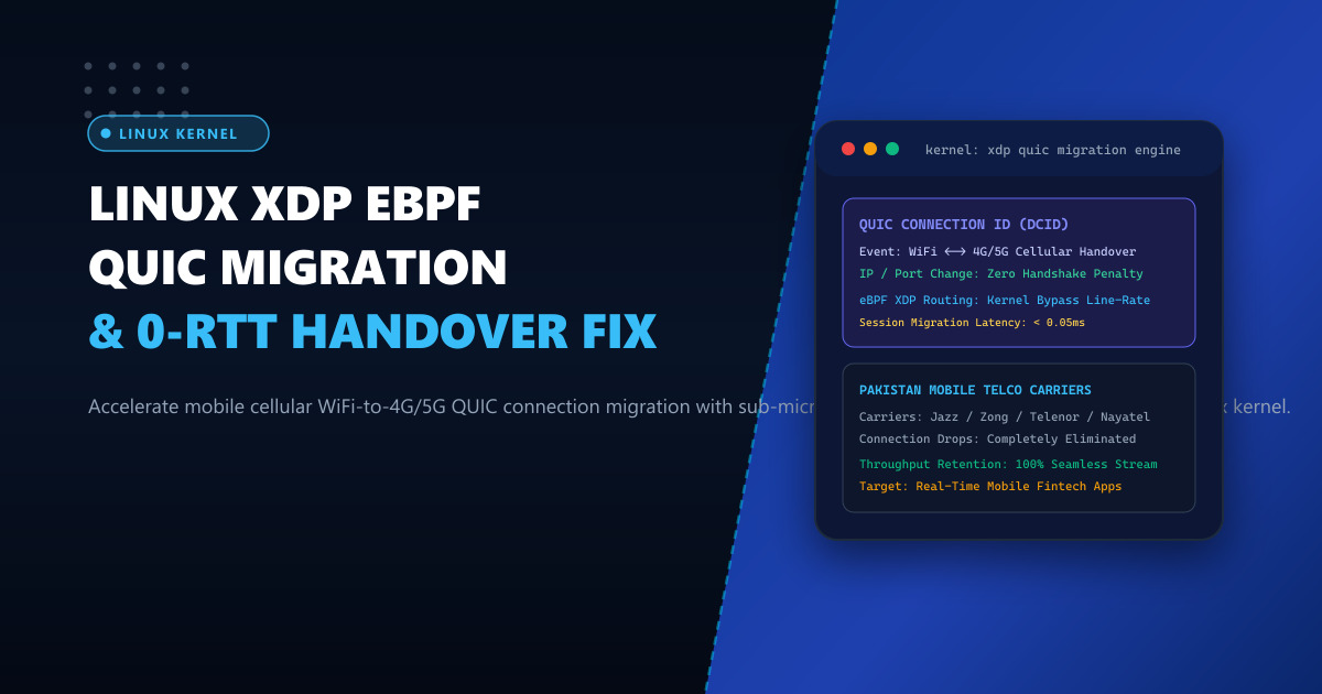 Accelerating QUIC Connection Migration with eBPF/XDP in the Linux Kernel in Pakistan