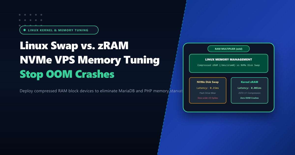 Linux Swap Space vs. zRAM on NVMe VPS: Preventing Out-Of-Memory Crashes in Pakistan