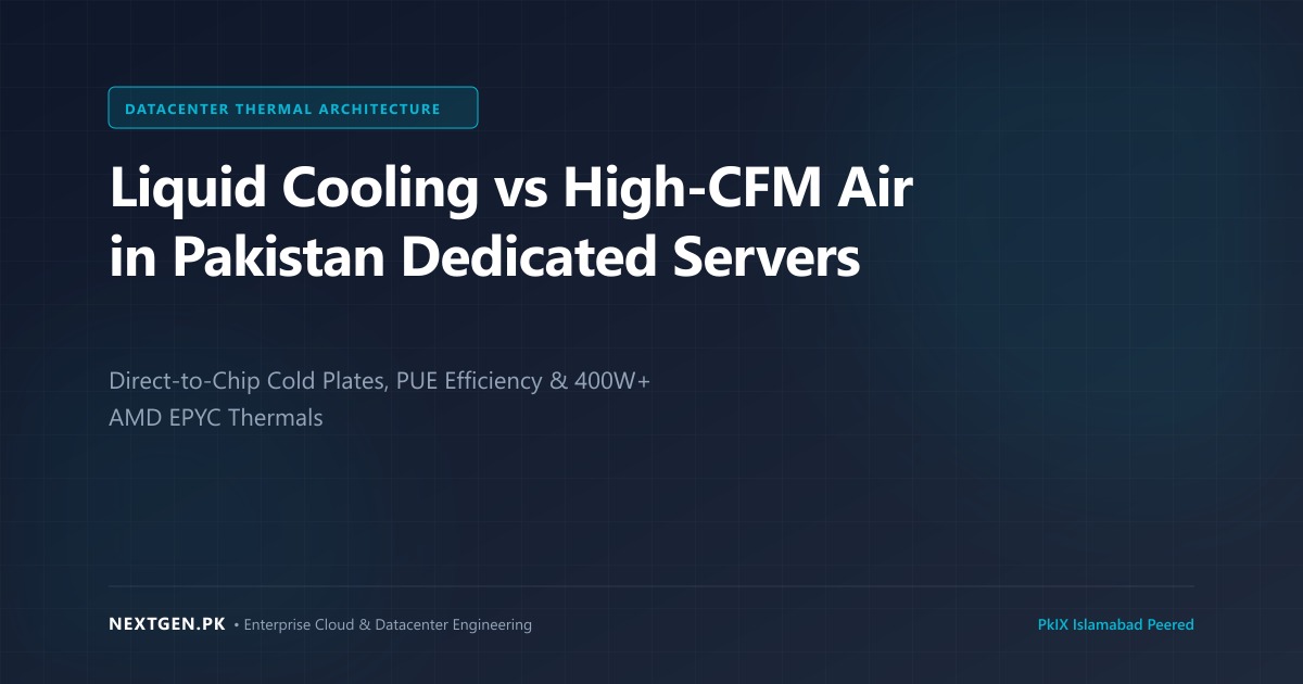 Liquid Cooling vs High-CFM Air in Pakistan Dedicated Servers (2026)