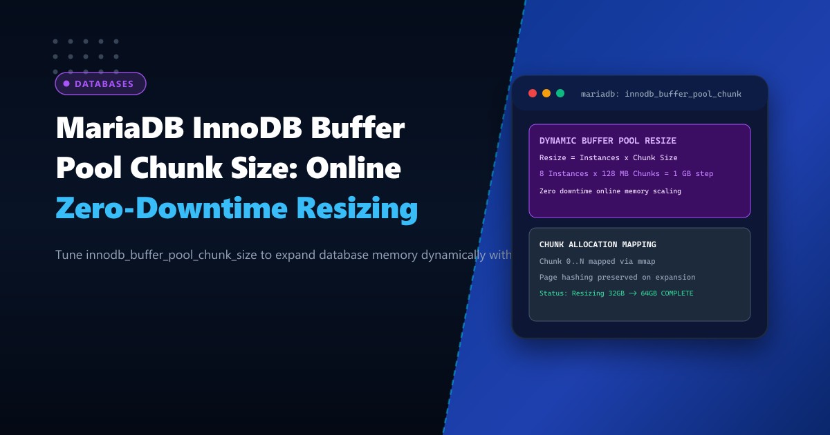 MariaDB InnoDB Buffer Pool Chunk Size: Dynamic Online Resizing on Live Pakistan Servers