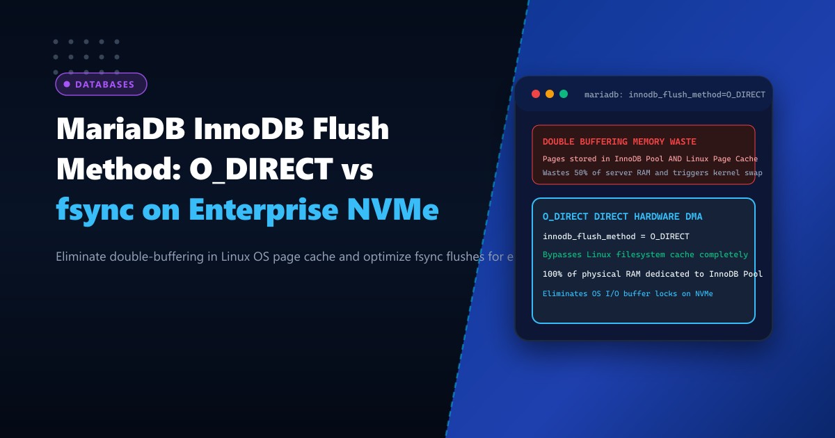 MariaDB InnoDB Flush Method: O_DIRECT vs O_DIRECT_NO_FSYNC on Enterprise Linux