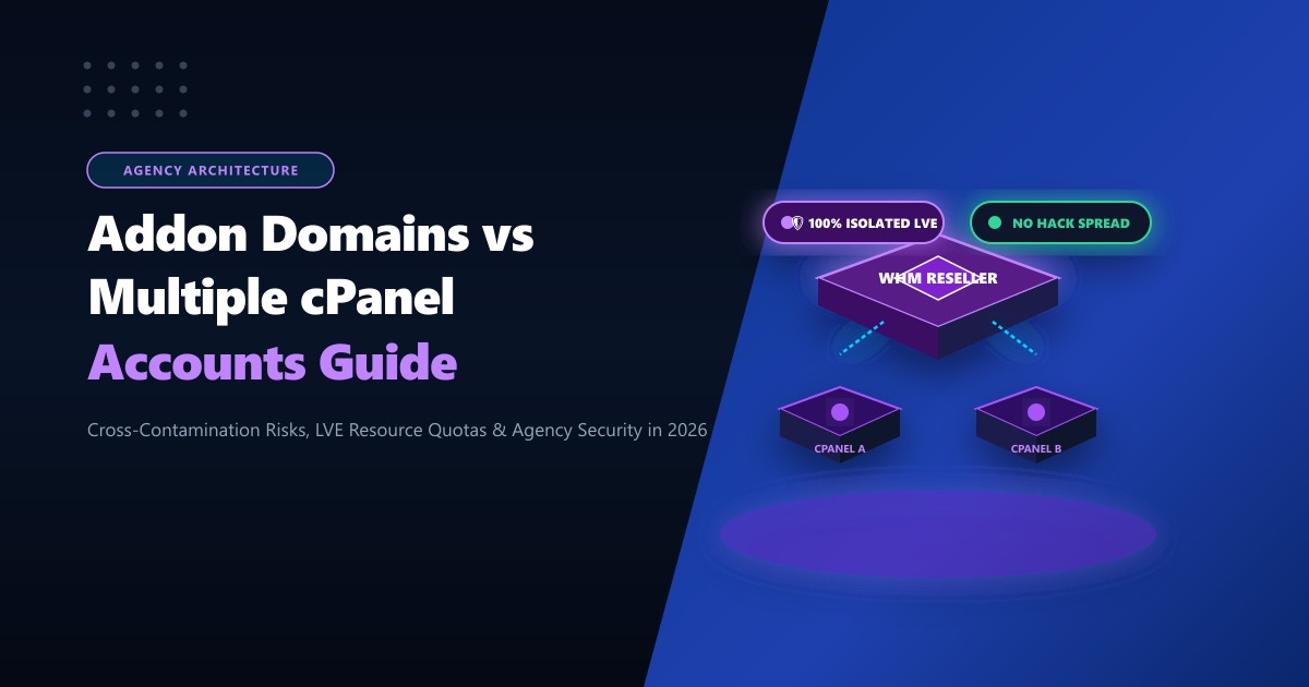 Addon Domains vs. Multiple cPanel Accounts: The Pakistan Agency Guide (2026)