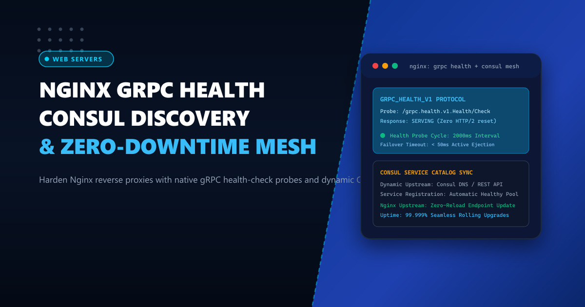 Hardening Nginx gRPC Health Checks and Consul Service Discovery for Microservices Deployments in Pakistan