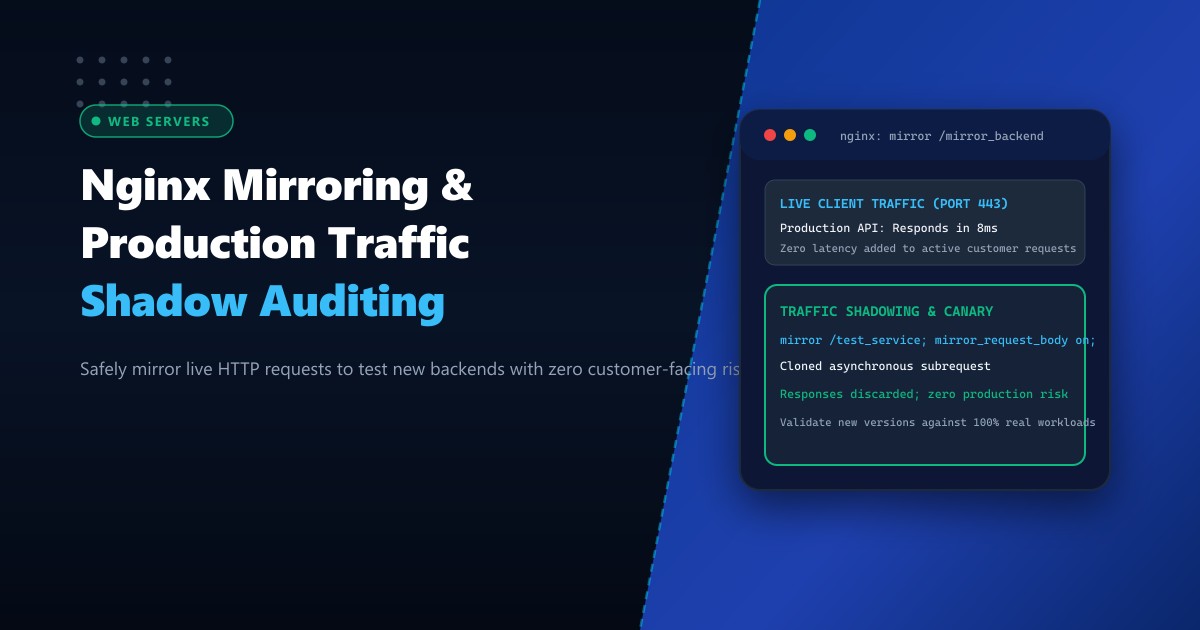 Nginx mirror Directive: Zero-Risk Production Traffic Shadowing & Canary Testing in Pakistan