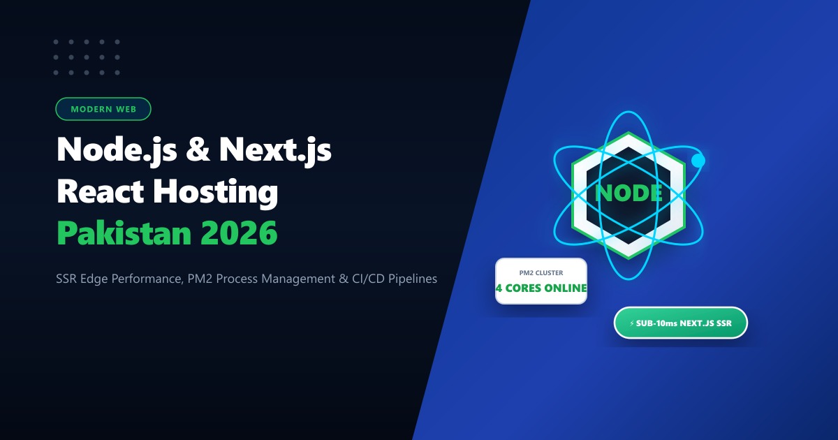 Node.js & Next.js React Hosting in Pakistan: SSR Performance, PM2 & Zero-Downtime Deployments (2026)