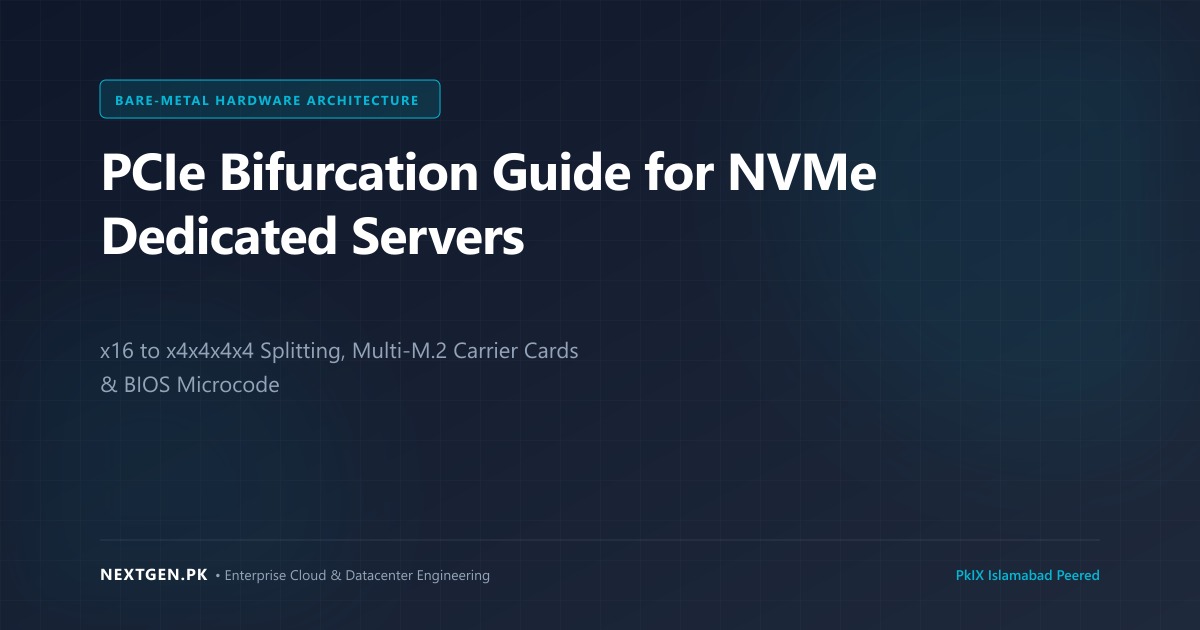 PCIe Bifurcation Guide for NVMe Dedicated Servers: Architecture & Performance (2026)