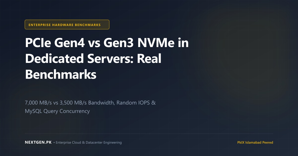 PCIe Gen4 vs Gen3 NVMe in Dedicated Servers: Real-World Database & Hosting Benchmarks (2026)