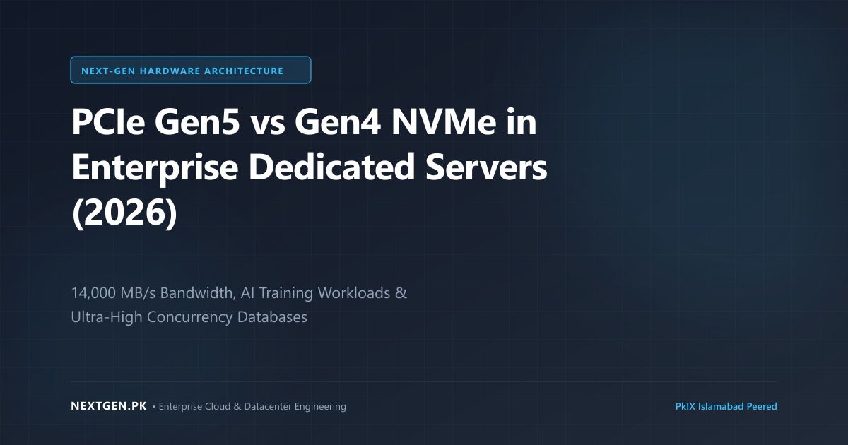 PCIe Gen5 vs Gen4 NVMe in Enterprise Dedicated Servers: Is 14,000 MB/s Worth It in 2026?