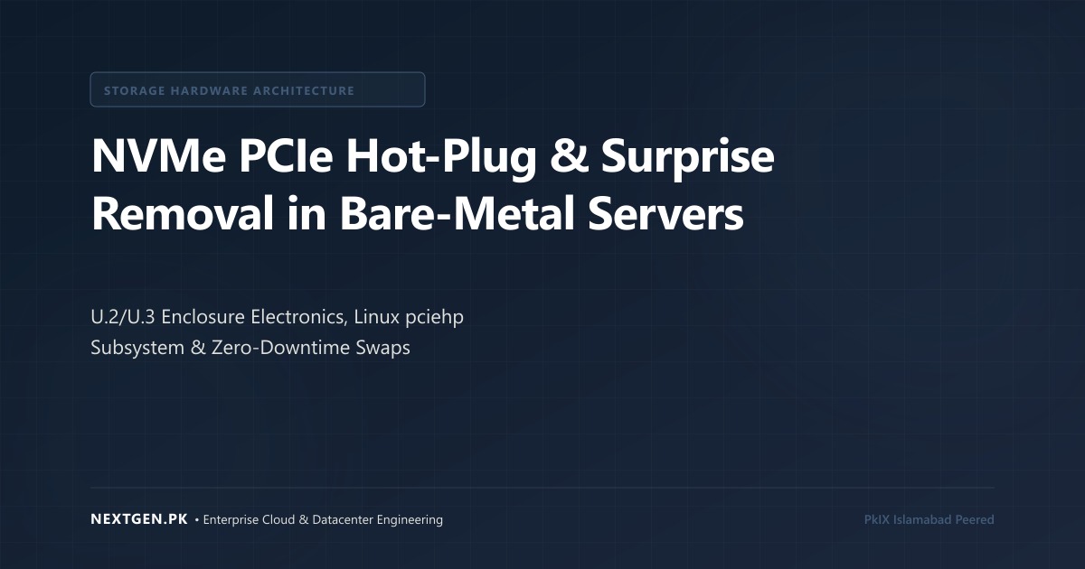 NVMe PCIe Hot-Plug & Surprise Removal in Bare-Metal Servers (2026)