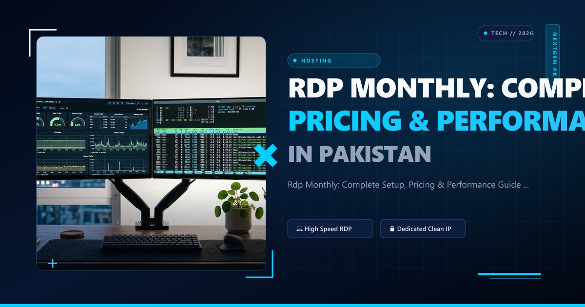Rdp Monthly: Complete Setup, Pricing & Performance Guide in Pakistan