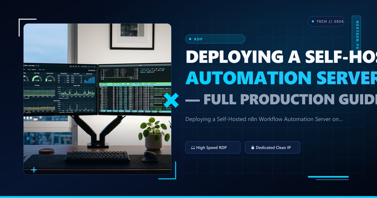 Deploying a Self-Hosted n8n Workflow Automation Server on VPS Pakistan — Full Production Guide 2026