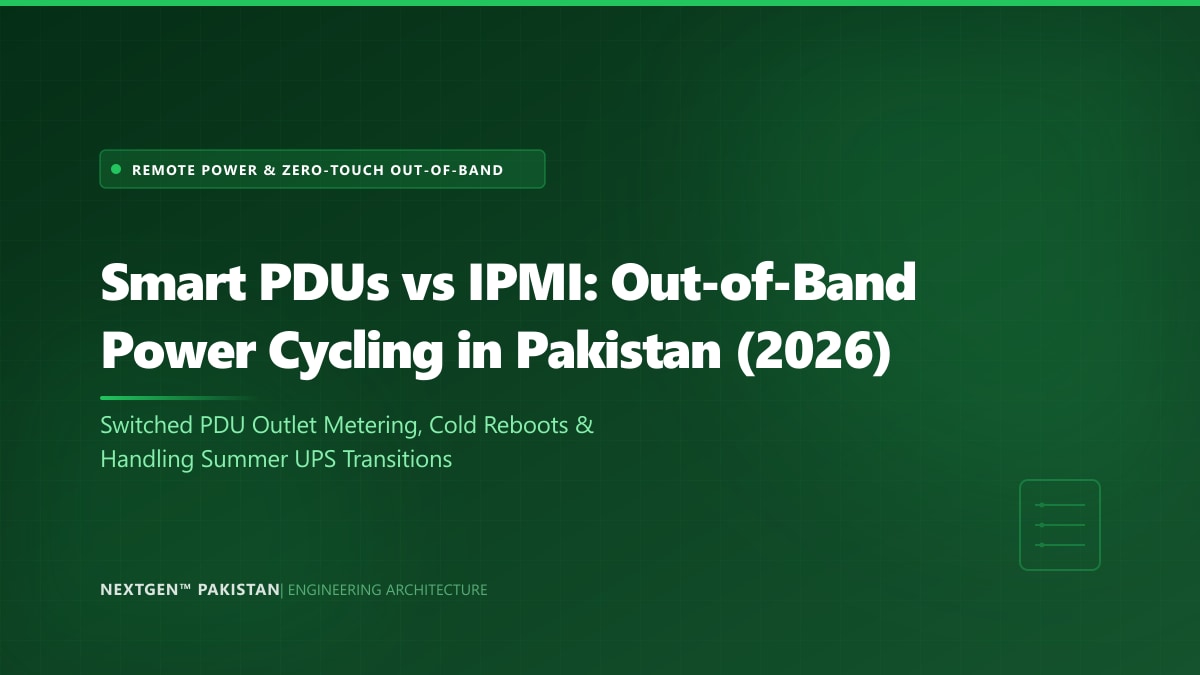 Smart PDUs vs IPMI: Out-of-Band Power Cycling in Pakistan (2026)