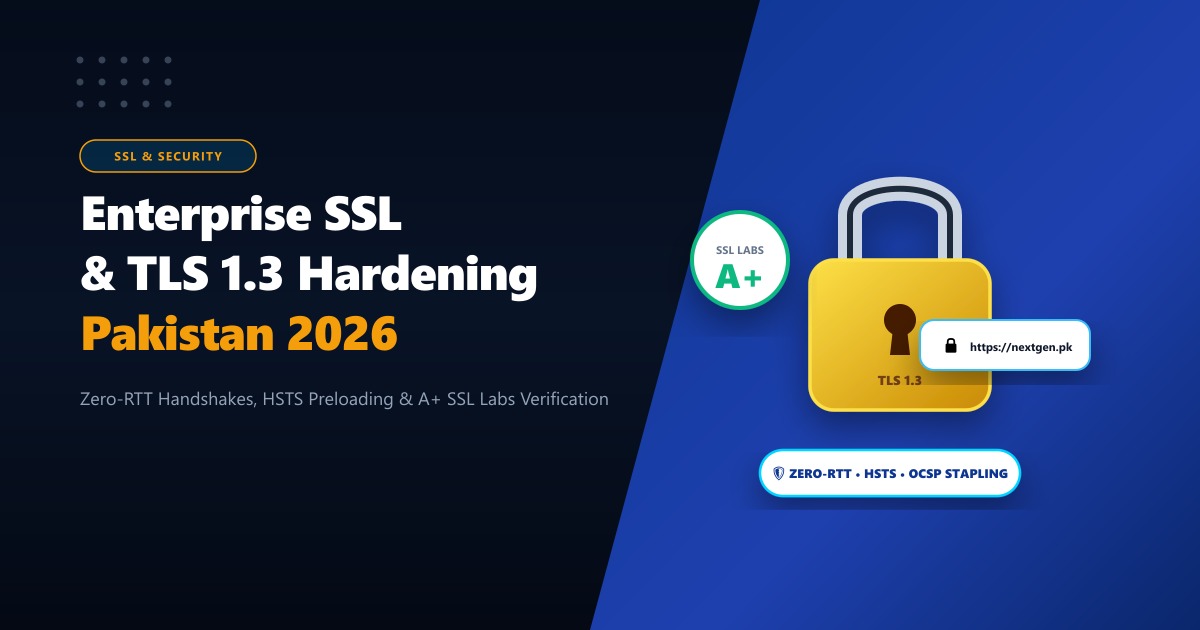 Enterprise SSL/TLS 1.3 Hardening in Pakistan: HSTS, OCSP Stapling & A+ SSL Labs Rating (2026)