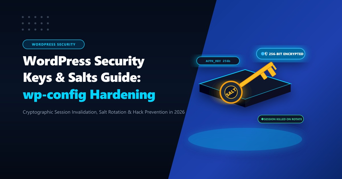 WordPress Security Keys & Salts: Hardening wp-config.php in Pakistan (2026)