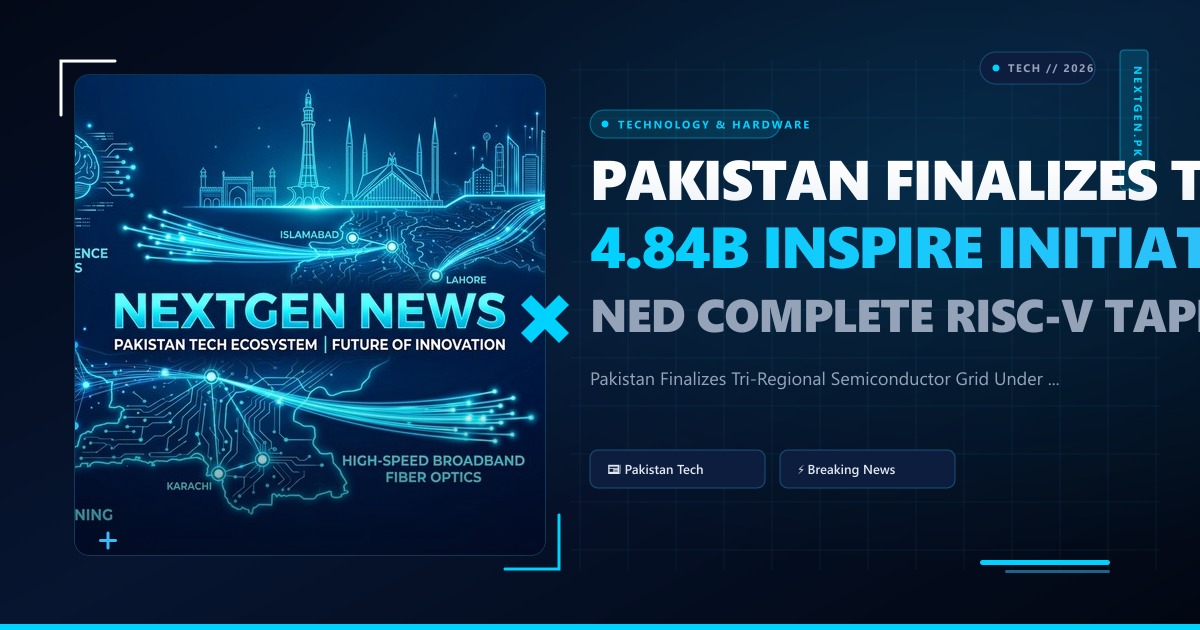 Pakistan Finalizes Tri-Regional Semiconductor Grid Under Rs 4.84B INSPIRE Initiative: NUST, UET Lahore, and NED Complete RISC-V Tape-Out Ecosystem